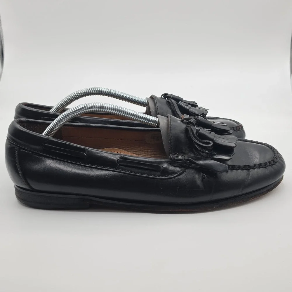 Cole Haan Tassel Kiltie Loafers Mens 10.5 Black Leather Memory Flex K9 03521